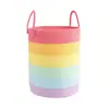 Cesta de Armazenamento Trançada com Corda de Algodão, Cesto de Roupas Sujas, Cesto de Armazenamento Doméstico para Roupas e Brinquedos com Alça, Balde de Armazenamento, Cesto de Roupas Sujas de Corda de Algodão