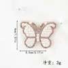 Tela no tejida transfronteriza con perlas y pedrería, con diseños estampados en caliente de mariposas y flores, parches de tela para pinzas de pelo, ropa y accesorios de bolsos DIY