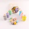 Conjunto de brinquedos infantis bonecos pessoas conjunto de nozes arte graffiti DIY materiais didáticos ornamentos de madeira fabricantes atacado em estoque