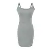 Vestido camisola elegante e com curvas para mulheres, vestido justo longo estilo sereia com ajuste na cintura para o verão, vestido regata elástico