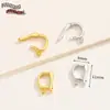 Hebilla Colgante Universal Chapada en Cobre Oro Verdadero 18K Circonio Hebilla de Collar Perla Jade Cristal Hebilla Blanca Oro DIY
