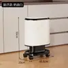 Papelera creativa de pie para uso doméstico, con un toque de alta gama, gran capacidad, adecuada para sala de estar, dormitorio y baño, con ruedas para facilitar el movimiento