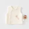 Chaleco cálido para bebé para otoño e invierno, chaleco de algodón acolchado para niños pequeños, chaleco sin mangas para niños, top de algodón puro para recién nacidos que protege el vientre