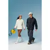Chamarra de plumas de invierno Shibuya Element Dongli, unisex, corte holgado, plumón de pato blanco, abrigo cálido, Y6291