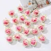 Cabezas de flores de rosa artificiales, cabezas de flores pequeñas, tocados florales, guirnaldas, pasadores para el cabello, accesorios para fotos, flores decorativas, capullos de flores para mesa de té