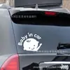 Pegatinas Personalizadas Transfronterizas Pegatinas de Advertencia para Bebés Bebé en el Coche Pegatinas para Coche Pegatinas para Carrocería de Modificación de Coche