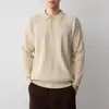 Suéter de Punto con Cuello Polo de Alta Gama para Hombre Mokaike, Nueva Colección Otoño 2026, Suéter de Punto Trenzado para Hombre, 22302