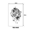 Inglês pequeno braço completo tatuagem dark wolf head letter tatuagem impermeável suor fábrica atacado carta grande imagem braço flor