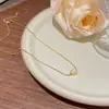Joyería Transfronteriza Europea y Americana Moda y Exquisito Colgante Nicho Cadena Clavicular No Descolorante Oro de 18K Acero Titanio Accesorios de Collar para Mujer