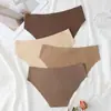 Algodón Trazable Australiano Transfronterizo Base Líquida Invisible para Ropa Interior Femenina de Seda Helada con Sensación Nude Algodón Puro Calzones Femeninos