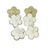 Botón de metal de alta gama, botón con forma de flor de resina, hebilla decorativa, flor acrílica con destellos finos, base dorada, hebilla linda para niña