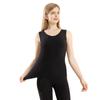Chaleco Térmico de Acrílico para Mujer, Ropa Interior Térmica Forrada de Felpa, Top Térmico Autocalentable, Camiseta Térmica Antibacteriana Sin Costuras, Ropa Térmica Estilo Máscara