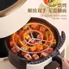 Grelha de Churrasco em Aço Inoxidável Air Fryer Vertical 304 Grelha Redonda Especial para Churrasco Forno Doméstico Cozinha Espetinhos