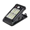 Lámpara de Clip Solar Lámpara de Patio Exterior Valla Casera Iluminación con Sensor de Cuerpo Humano Jardín Balcón Sensor de Resalte