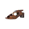 Elegantes Sandalias Blancas de Piel de Oveja Estilo Hada con Tiras Cruzadas y Tacón Alto, Nuevos Zapatos de Mujer de Cuero Fresco con Tacón Grueso y Punta Abierta