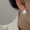 Brincos de diamante escovado para mulheres 2023 Novo estilo estilo estrangeiro brincos de alta qualidade design de nicho brincos de prata lisos brincos elegantes