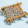 Venta al por mayor de cuentas sueltas no porosas de plata y oro brillante, accesorios de joyería para uñas DIY, perlas de imitación ABS, material hecho a mano, bolsa
