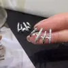Pendientes Geométricos Verticales de Múltiples Capas con Circonita Micropavimentada Dongdaemun, Aguja de Plata S925, Pendientes Elegantes de Cuatro Garras Semilla de Melón
