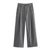 Ropa de Verano Europea y Americana Estilo Europeo y Americano Cuello en V Chaleco sin Mangas Chaleco Elegante Versátil de Moda Pantalones Rectos