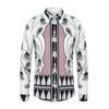 Camisa de Solapa para Hombre Transfronteriza Nueva Sin Planchado de Manga Larga Moda Estampado Digital Camisa Retro Urbana 3017