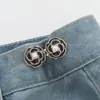 Hebilla de Cintura en Forma de Corazón Hebilla de Nudo Chino Par Hebilla de Metal Sin Costura Sin Clavo Botón Herramienta Reductora de Cintura para Jeans