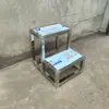 Escadinha Antiderrapante de Aço Inoxidável Espessado, Escada de Degrau Industrial para Aumentar Altura, Escadinha de Degrau Doméstica para Escadas, Apoio para os Pés de Camada Única