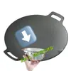 Placa de barbacoa de hierro estilo coreano, placa de parrilla de hierro fundido, placa de barbacoa de piedra Maifan antiadherente, placa de cerámica eléctrica para exteriores, cocina de inducción