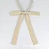 Pajarita de Color Sólido con Puntiagudos y Acentos de Plumas, Accesorios Jk, Pajarita Estilo Japonés para Estudiante Mujer, Pajarita Grande con Cordón, Estilo Uniforme Escolar