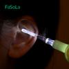 Frijol Baby Cuchara para Oídos de Cabeza Suave Especial para Niños Pequeños Cera para Oídos con Luz Visible Cuchara Luminosa para Oídos de Bebé