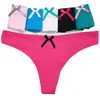 Fornecimento Transfronteiriço Algodão Cor Sólida Tanga Feminina Yunmeng Ni Estilo Fashion Roupa Íntima Feminina AliExpress Calcinha T Feminina