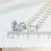 Accesorios DIY Plata de Ley S925 Mariposa Perla Collar Pulsera Broche Chica Dulce Cadena de Suéter Broche Pinza Broche de Cadena Y