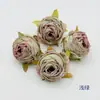 Elsa Rosa Flor Rosa Artificial Cabeça de Rosa Flor Falsa Rosa com Bordas Queimadas Arranjo de Flores para Casamento Arranjo de Flores de Mesa Arranjo de Flores