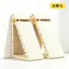 Placa de arranhar para gatos de papelão branco, triangular, vertical, resistente ao desgaste, não solta fiapos, protege o sofá dos arranhões do gato, placa de arranhar para gatos, brinquedo para gatos