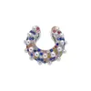 Estilo Popular Europeu e Americano Clipe de Orelha em Forma de C com Pérolas Incrustadas de Diamante Sem Furos na Orelha, Clipe de Orelha Retro para Cartilagem, Brincos de Nicho de Luxo Leve de Alta Qualidade para Mulheres