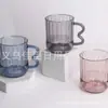 Copo Transparente para Enxaguante Bucal, Luxo Acessível para Casal, Dormitório, Casa, Conjunto de Copo e Escova de Dentes com Alto Valor Estético