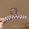 Novo Estilo 2026 Presilha de Cabelo Simples de Cristal e Pérola para Mulheres, Piranha de Cabelo de Alta Qualidade para Penteado no Topo da Cabeça, Presilha de Cabelo Tipo Piranha