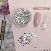 Lentejuelas Mini Amor de 1 mm para Arte de Uñas Lentejuelas Pequeñas Estrella Blanca de Cinco Puntas Estrella del Día de San Valentín Adorno para Uñas Plateado