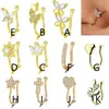 Joyería para Piercing de Nariz de Corazón, Estrella de Cinco Puntas, Cruz, Mariposa, Incrustada con Circonita Libre, de Venta Caliente Transfronteriza Europea y Americana, Aro para Nariz, Clip para Nariz
