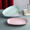Nuevo Plato Creativo Ovalado de Pescado de Plástico de Paja de Trigo para Verduras al Vapor, a la Parrilla, Pescado, Hogar, Restaurante, Plato Grande, Vajilla Llama de Trigo
