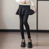 Culotes de color sólido para niñas de primavera y otoño, pantalones de tiburón para niños, falda base de dos piezas falsas para niños medianos y grandes, leggings falda ajustados