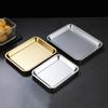 Plato Coreano Acero Inoxidable 304 Rectangular Profundizado Multiusos Pollo Frito Fruta Plano Plato de Aperitivos Cocina Guarnición Palangana