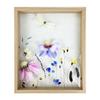 Suporte de Exibição DIY Minimalista Nórdico de Madeira Transparente de Vidro Dupla Face Moldurado com Decoração de Flores e Folhas Venda por Atacado de Fábrica