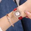 Amadi cinturón nuevo Romano literal diamante completo lujo para mujer elegante para combinar con todo Reloj + pulsera reloj de cuarzo caja de regalo