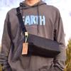 Bolso de Hombro para Hombre de Cuero Genuino Moderno Trendy Horizontal de Cuero Suave Bolso Cruzado de Capa Superior de Cuero Vacuno Curtido Vegetal Bolso Casual Nicho