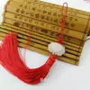 Un colgante de abanico antiguo con borla accesorios hanfu colgante de flauta abanico colgante hanfu retro colgante de loto de jade blanco