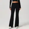 Pantalones de yoga de forro polar estilo Lulu para otoño e invierno, de cintura alta, control de abdomen, levantamiento de glúteos, pantalones acampanados para correr al aire libre, deportes, fitness para mujer