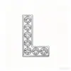 Aleación 26 Accesorios de Letras Inglesas Colgante con Letras Incrustadas de Diamantes, Pulsera de Letras Plateadas, Ropa DIY, Amazon Transfronterizo