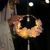 Lanterna de Flor de Borboleta Acessórios Hanfu Antigos Lanterna de Lótus Portátil Foto Luminosa Adereços Diy Feito à Mão Caseiro