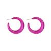 Pendientes de círculo de metal brillante de semicírculo en forma de media luna europeos y americanos, sencillos, elegantes, que combinan con todo, grandes, pendientes femeninos de moda.