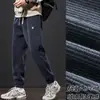 Pantalones de chándal deportivos para hombre para todas las estaciones, pantalones de chándal de pana, nuevos pantalones largos de otoño e invierno, pantalones casuales holgados para hombre